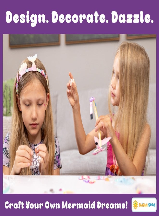 Bright Seed Headband Making Kit for Girls, Make Your Own Fashion Headband, Girl Accessories Ages 5-12, DIY Arts & Crafts, DIY Hair Accessories Set, Birthday Gifts for Girls 5 6 7+ Years Old, Gift Ideas Mermaid - Image 4